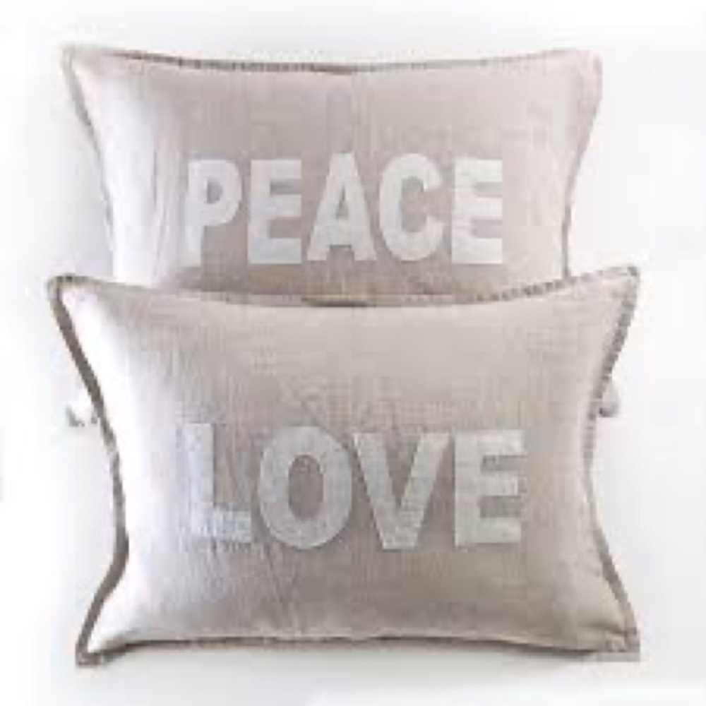 Pom Pom at Home for Jilly Box - Love and Peace Pillow Shams - New!
